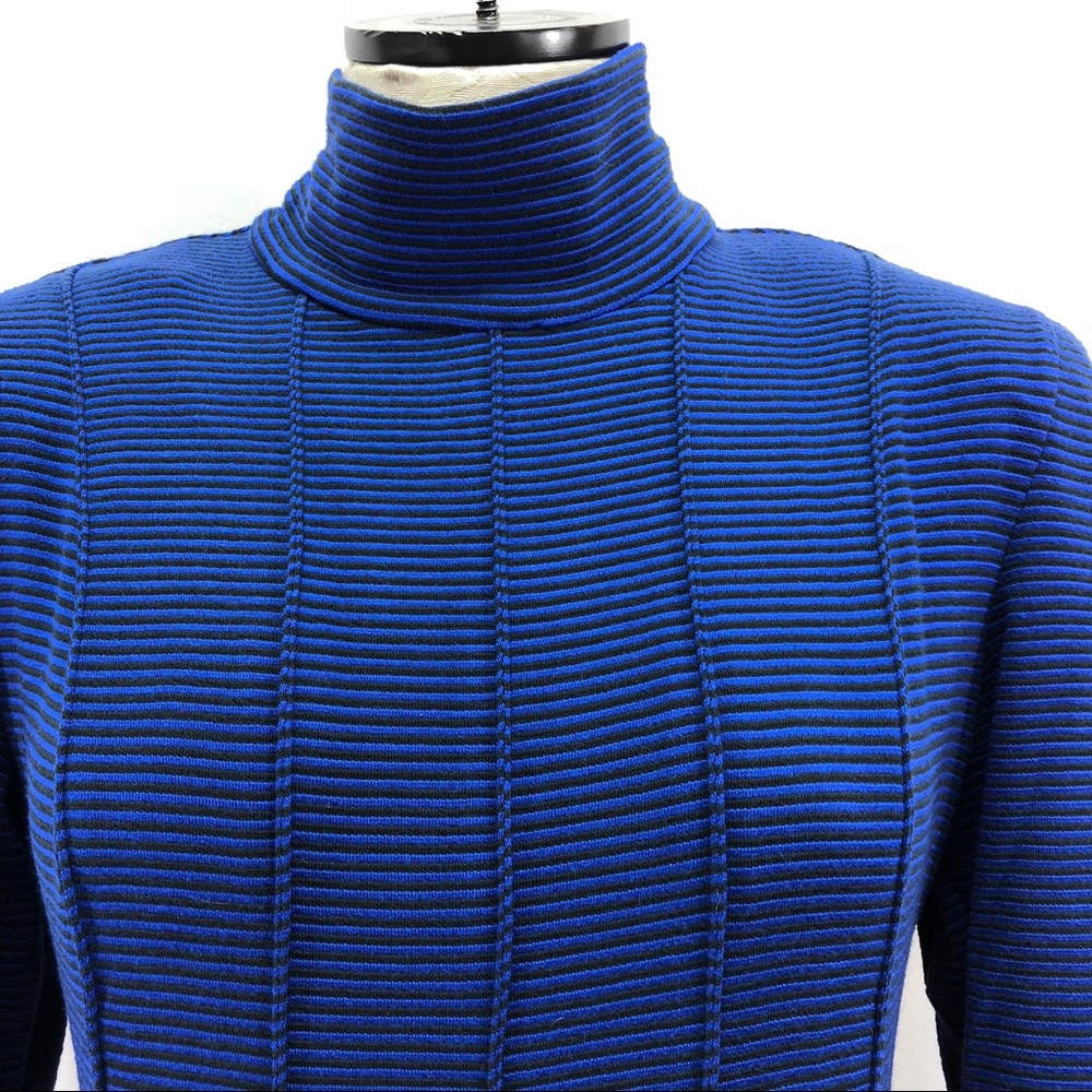 Ann Taylor Womens Maxi DressBlue w/ Black Stripes - Picture 3 of 3